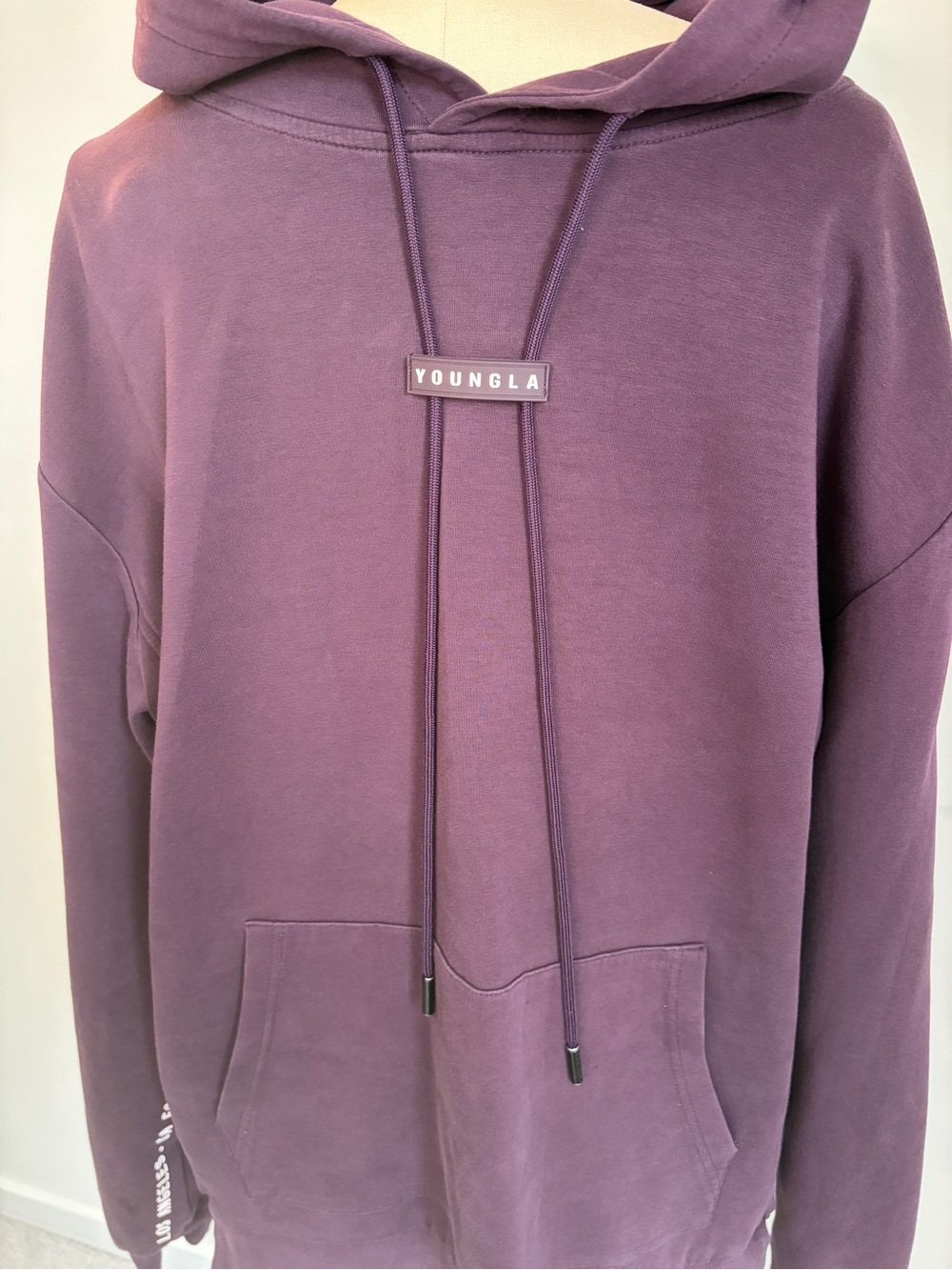 YoungLA Men's Purple Hooded Sweatshirt Size Large - Picture 4 of 14